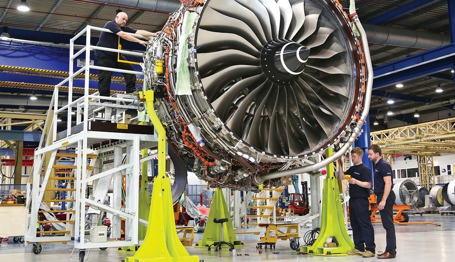 Rolls-Royce Trent engines with 3D-printed parts