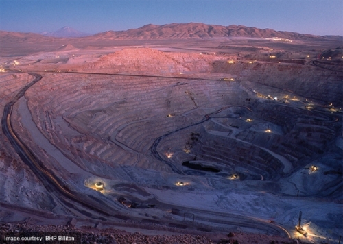 Escondida copper mine in Chile's Antofagasta region