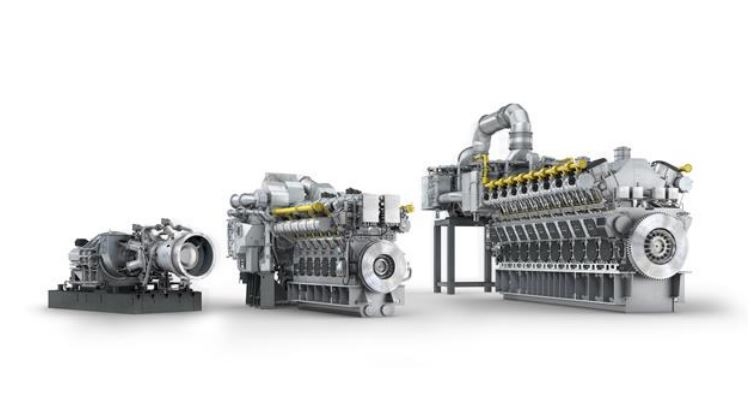 Examples of MAN's range of decentralized power gensets
