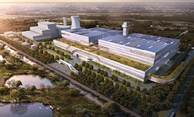 Render of the waste-to-energy plant set to be built near Pudong International Airport