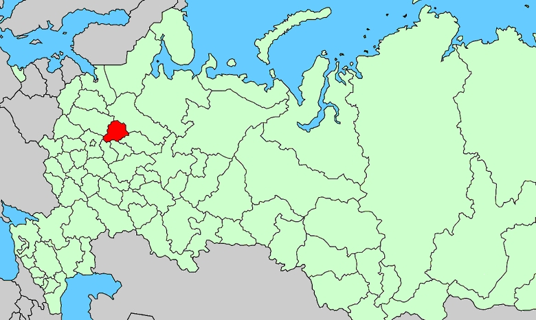 Location of Yaroslavl Oblast in Russia