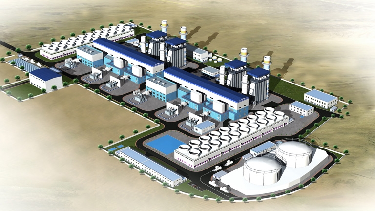 Render of the completed Sohar-3 plant