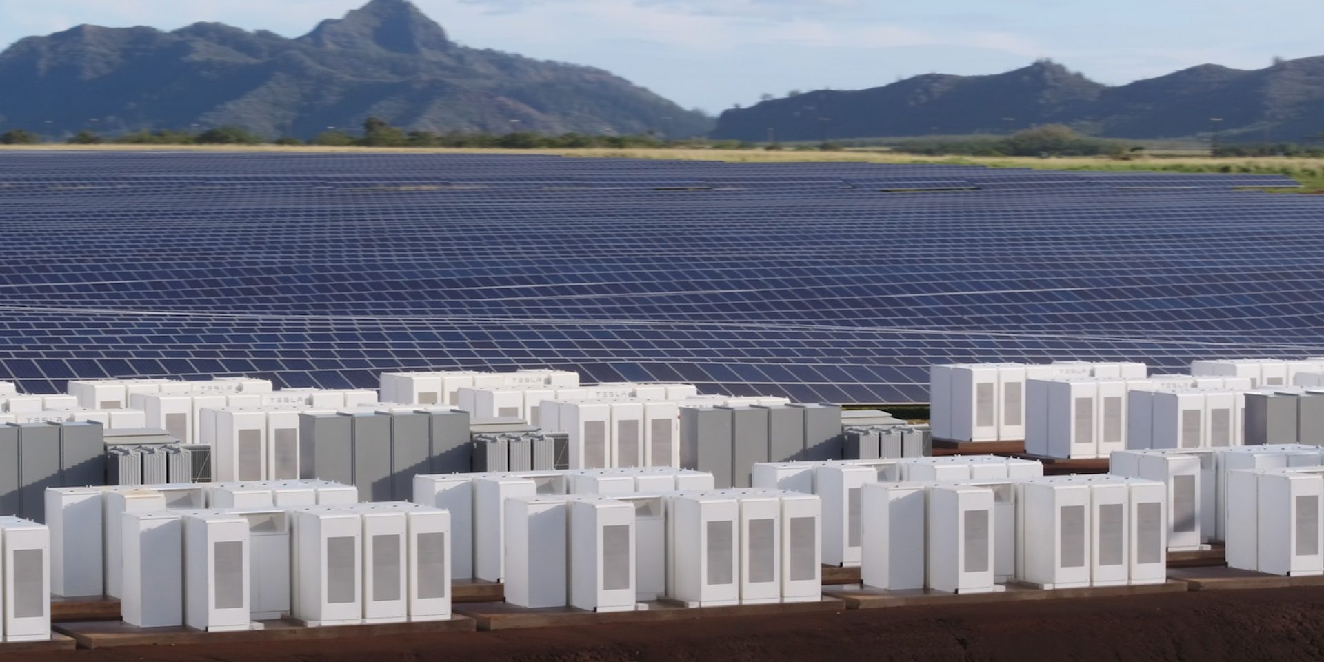 Tesla's solar farm and energy storage in Kauai, Hawaii