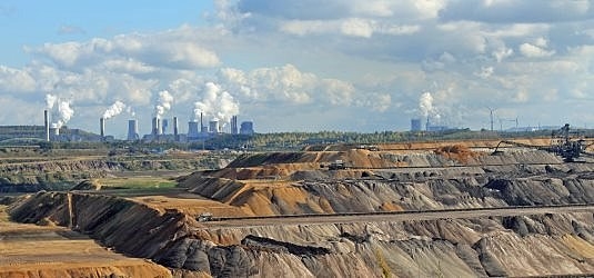 Open-cast lignite mining by RWE in Garzweiler, North-Rhine Westphalia