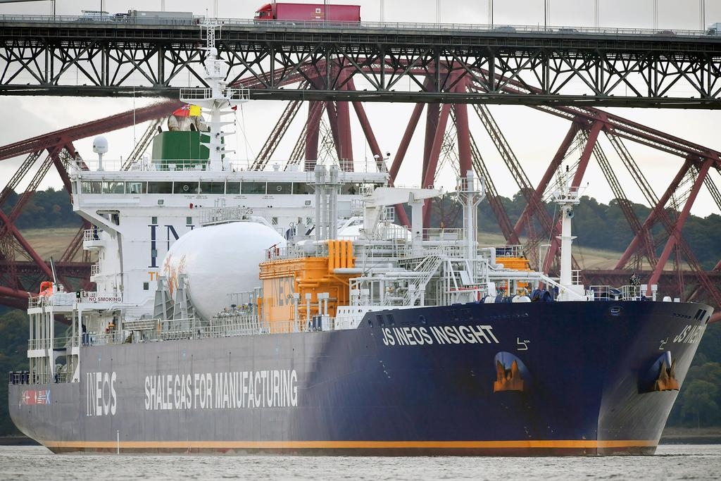The JS Ineos Insight, shipping ethane from US shale fields to Grangemouth