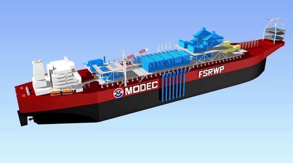 Render of Modec's LNG power plant ship