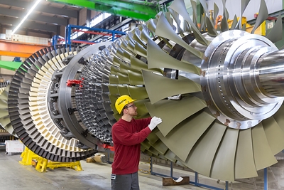 SGT5-8000H being assembled in Berlin