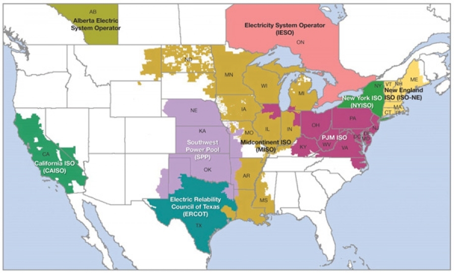 US Electricity Markets; Source: FERC