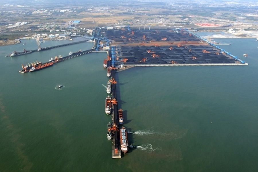 Coal terminal at Qinhuangdao maritime port