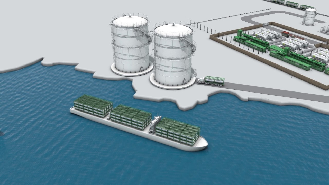 Orka Energy render of the proposed liquefaction plant