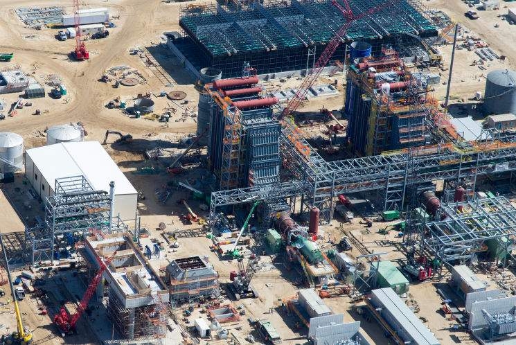 Construction works at Citrus County power plant