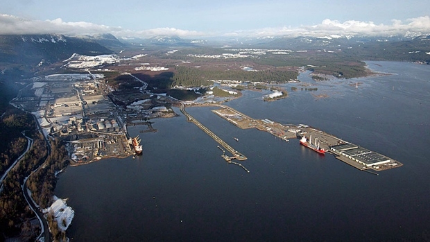 Waterfront at the LNG Canada project in Kitimat