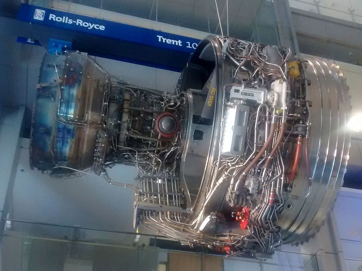 Trent 1000 displayed at Virginia Tech