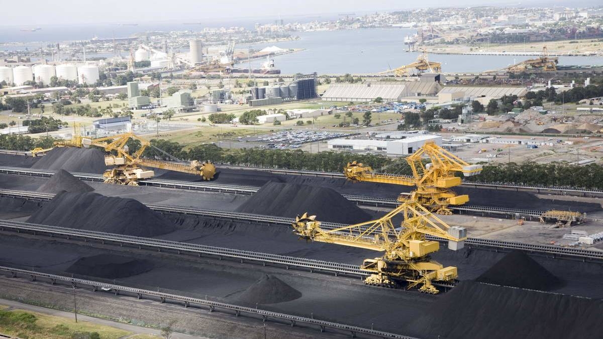 Coal export terminal at Newcastle Port, Australia