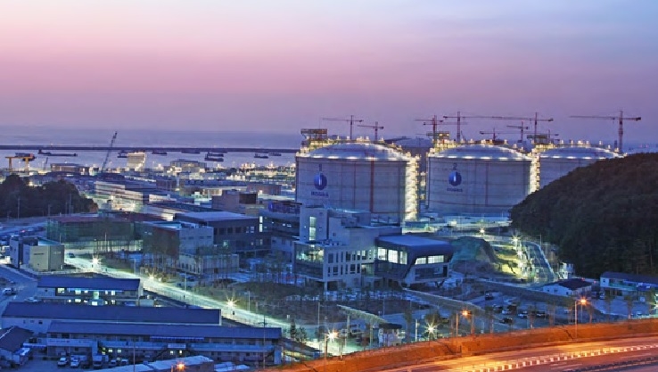 One of Kogas' new LNG import and regas facilities in South Korea