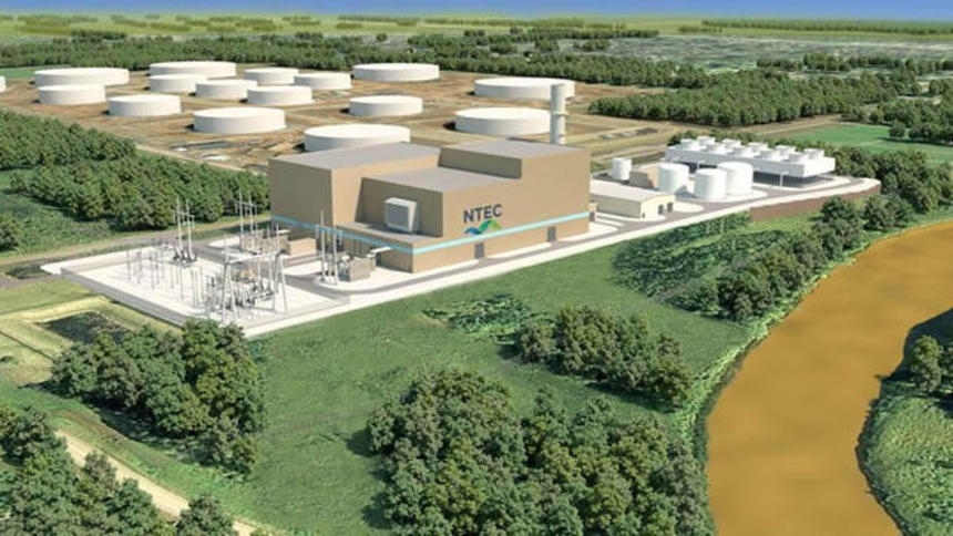 Render of the 525-MW CCGT at Superior