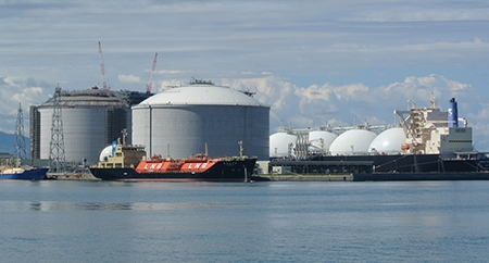 Hokkaido Electric’s sole LNG import terminal at Ishikari