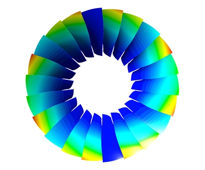 Computer model of turbine operating regime