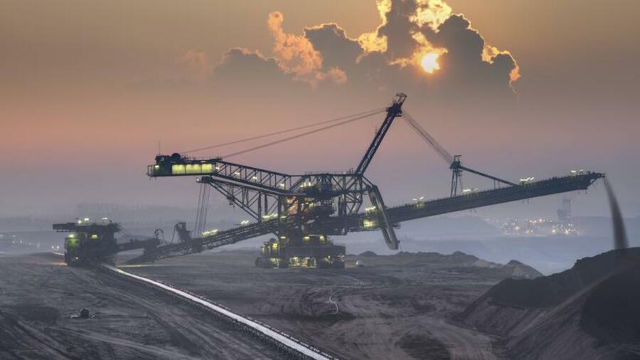 Open-cast coal mining in Garzweiler, Germany