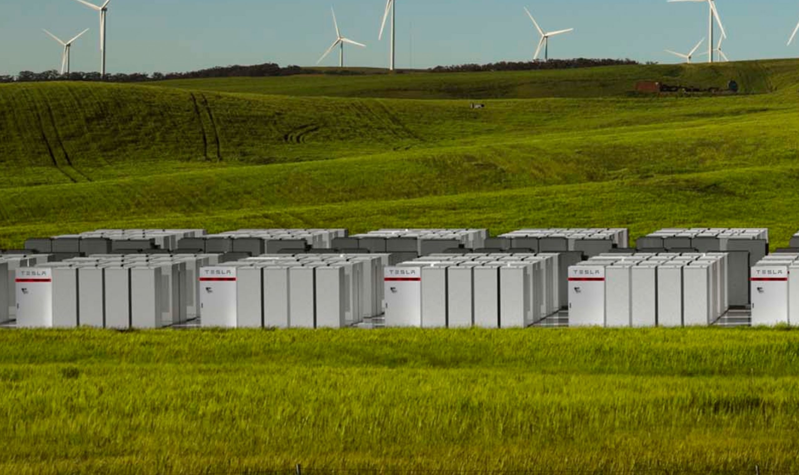 Tesla powerpack at Hornsdale windfarm