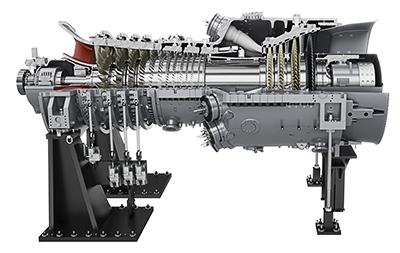 Cross-section of the SGT5-8000H turbine