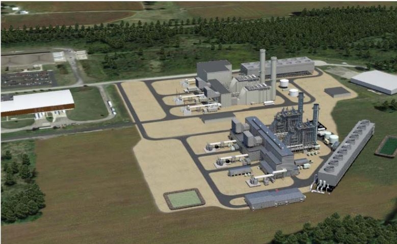 Render of 940-MW Trumbull Energy Center