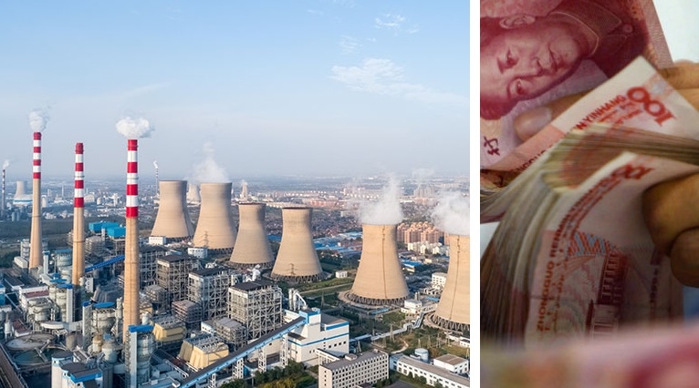 Coal-fired power plants in Shandong Province, China.