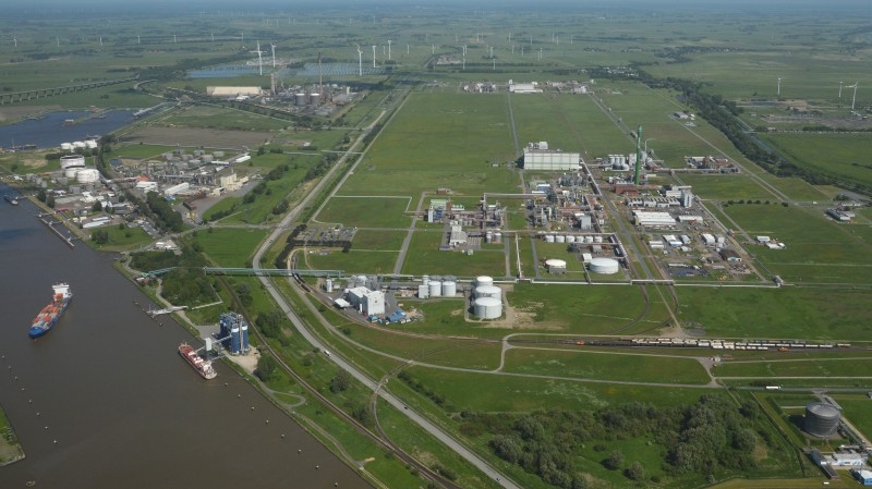 Bird's eye view of the Brunsbüttel industrial park