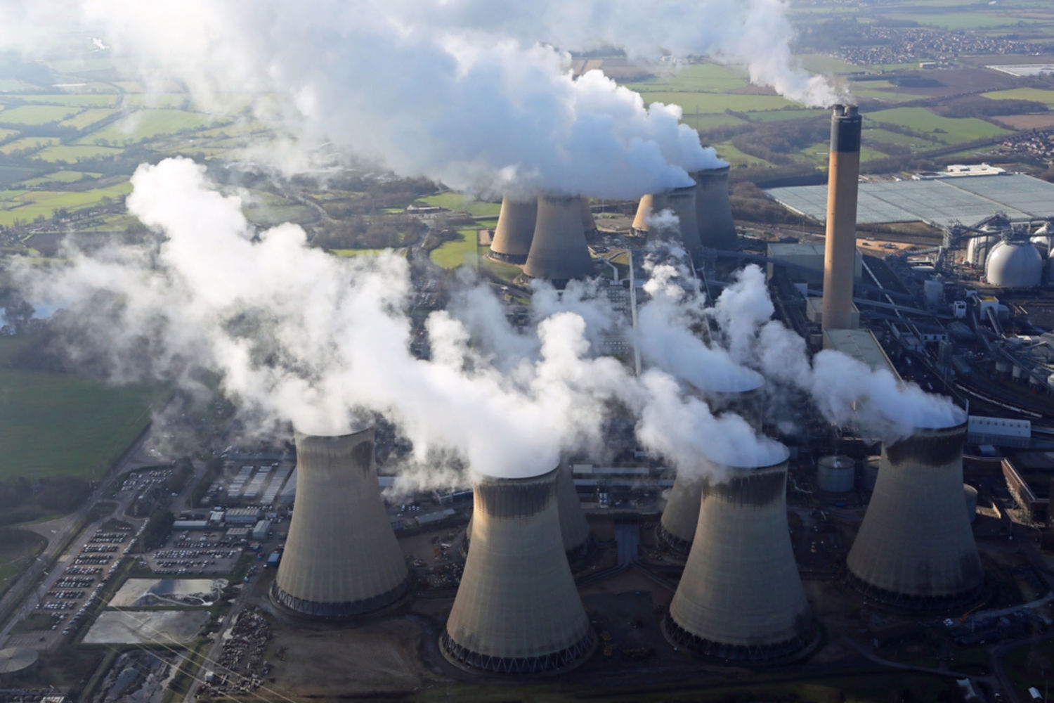 Drax Power Station in North Yorkshire, England.