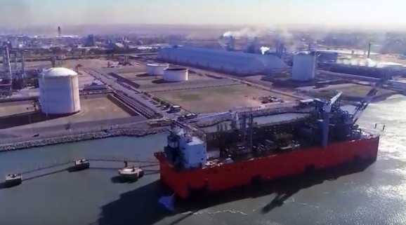 Tango FLNG, moored off Bahia Blanca