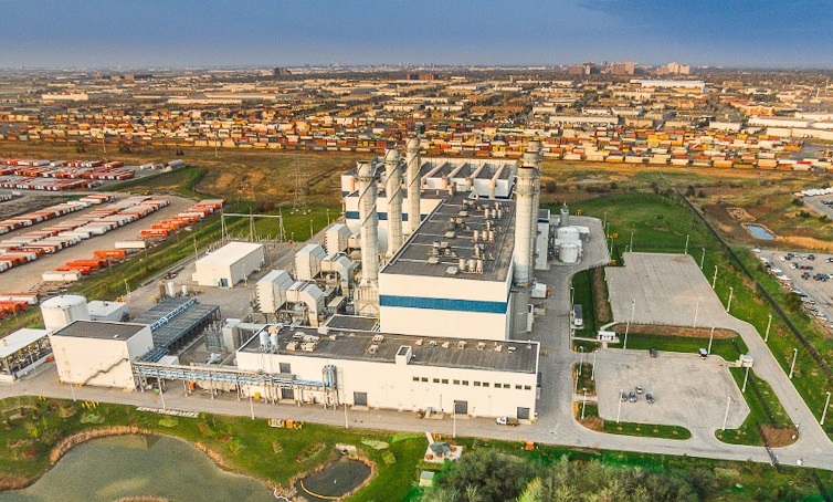 Bird's eye view of Goreway Power Station in Ontario