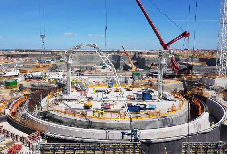 Construction at Hinkley Point C site in Somerset.