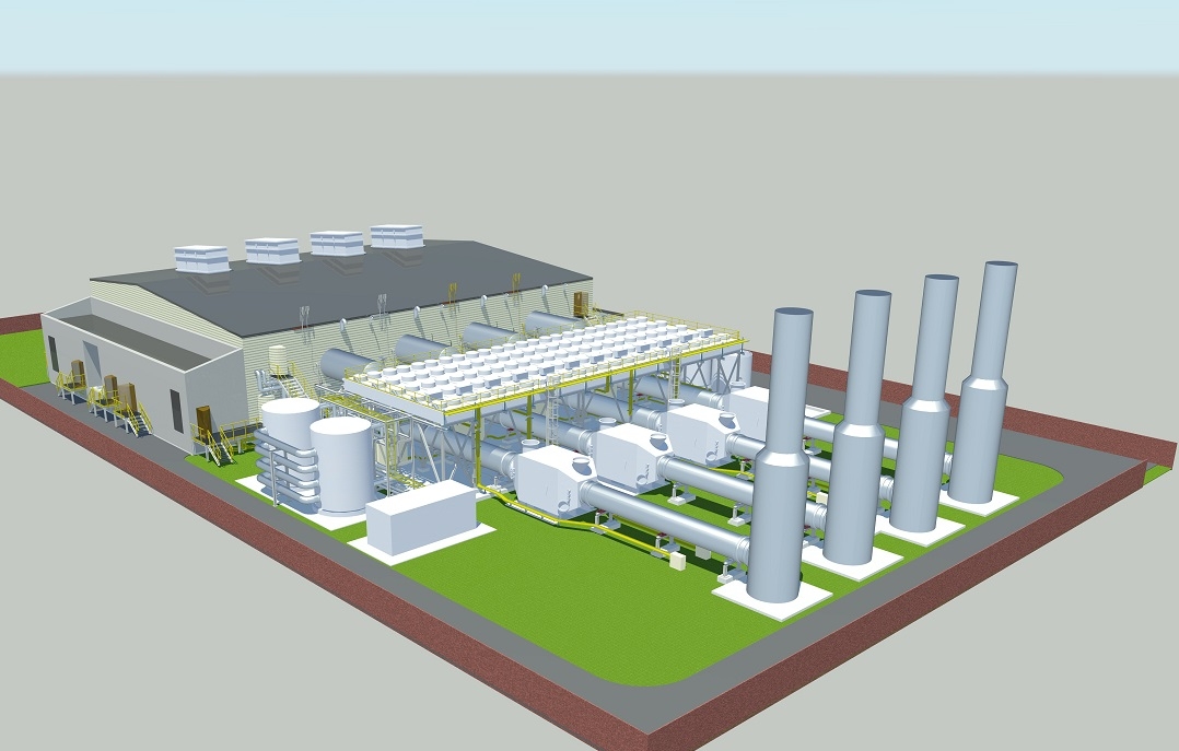 Rendering of Statera's new engine-driven power plants