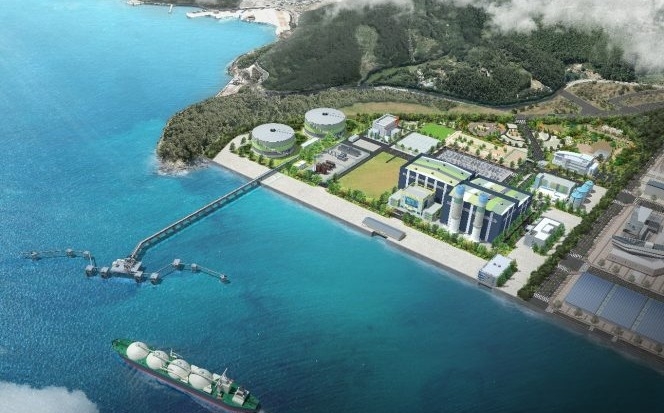 Rendering of LNG-to-Power project at Tongyeong