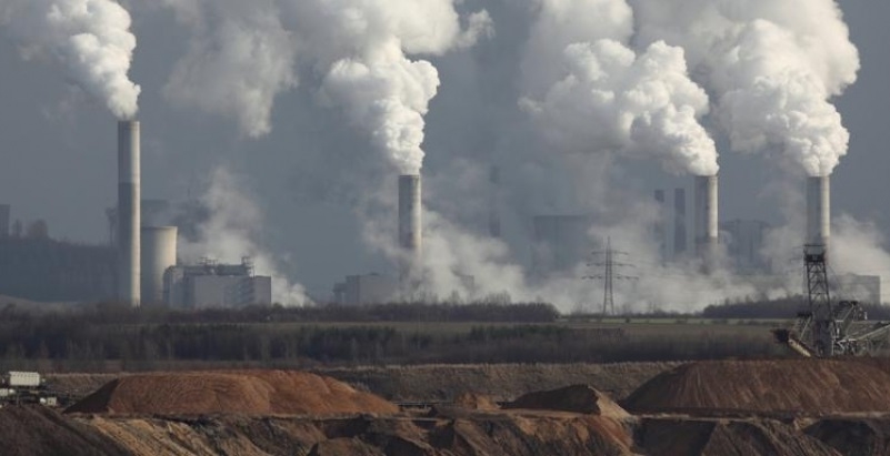 Smokestacks of a coal-fired power plant