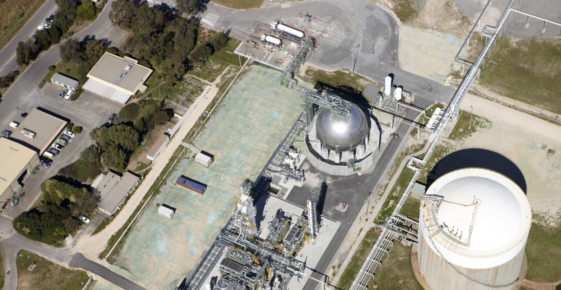 Bird's-eye view of Kwinana LNG plant