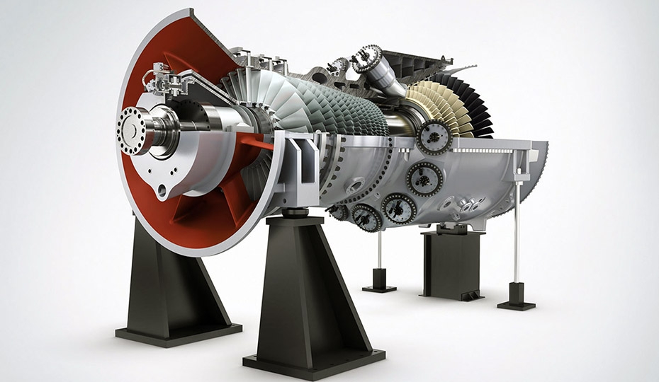 Scheme of SGT6-9000HL turbine