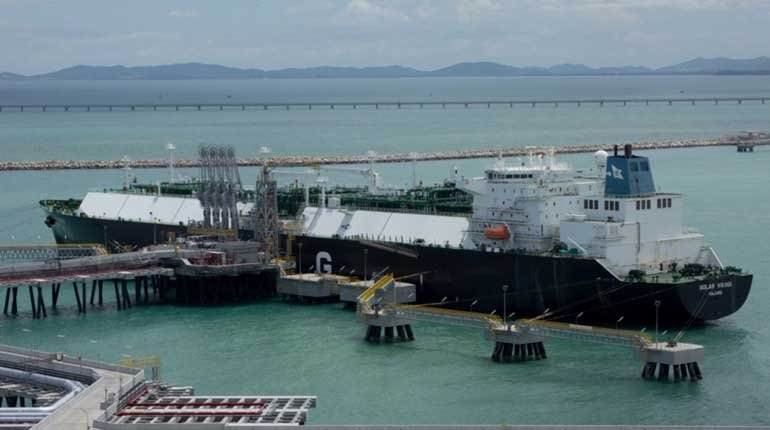 Map Ta Phut LNG terminal in Thailand.
