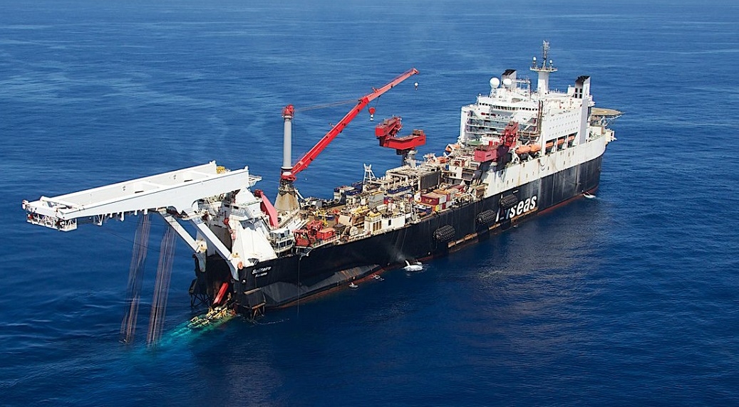 AllSeas' deep sea pipe laying ship Solitaire has been laying most of Nord Stream-2.