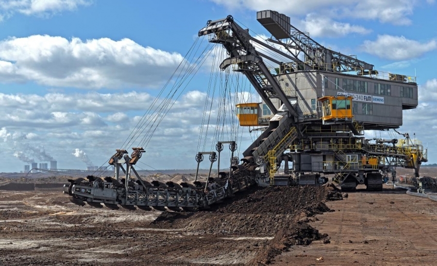 Open-cast lignite mining in Germany