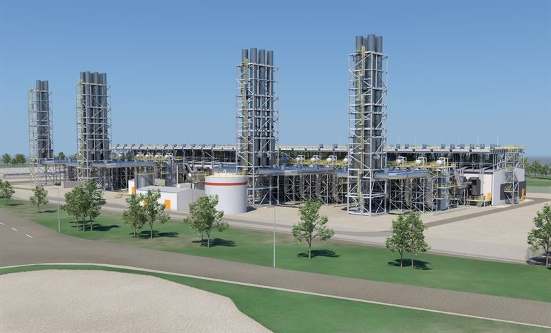 Render of the 375MW Flexicycle plant in El Salvador