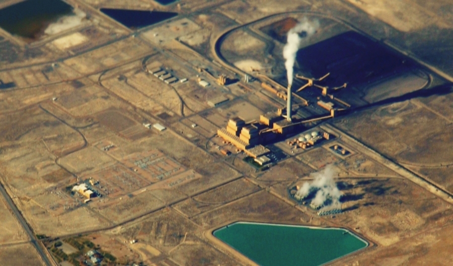 Bird's eye view of Intermountain Power Plant in Utah