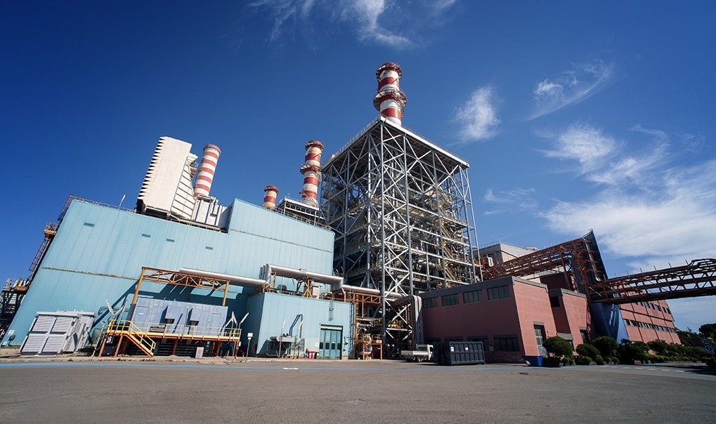 View of Torrevaldaliga Sud power plant