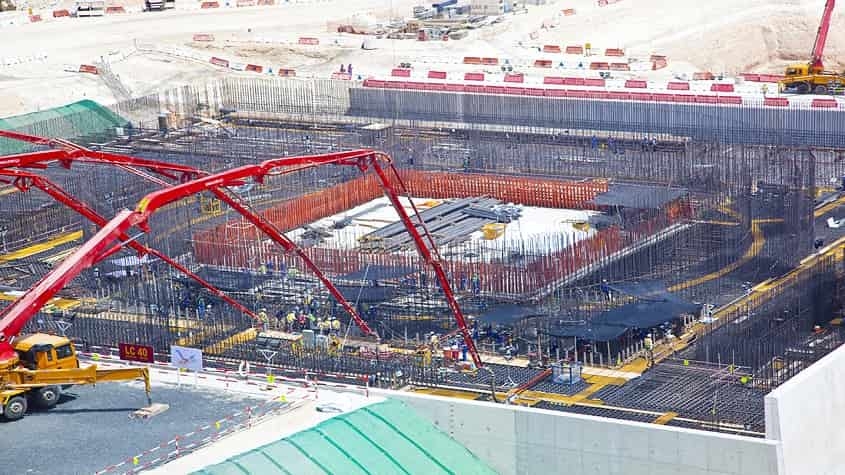 Hickory Run Energy Center during construction