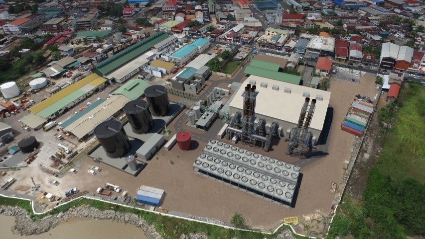 DPP2 Bemland power plant capacity in Suriname's capital, Paramaribo.