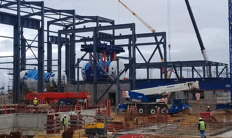 Installation of Ansaldo AE94.3A turbines at the Mornaguia site