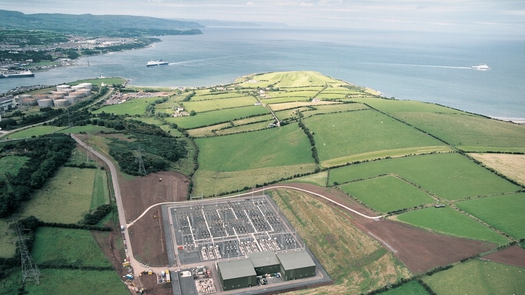 HVDC converter station in Ballycronan More, Northern Ireland.