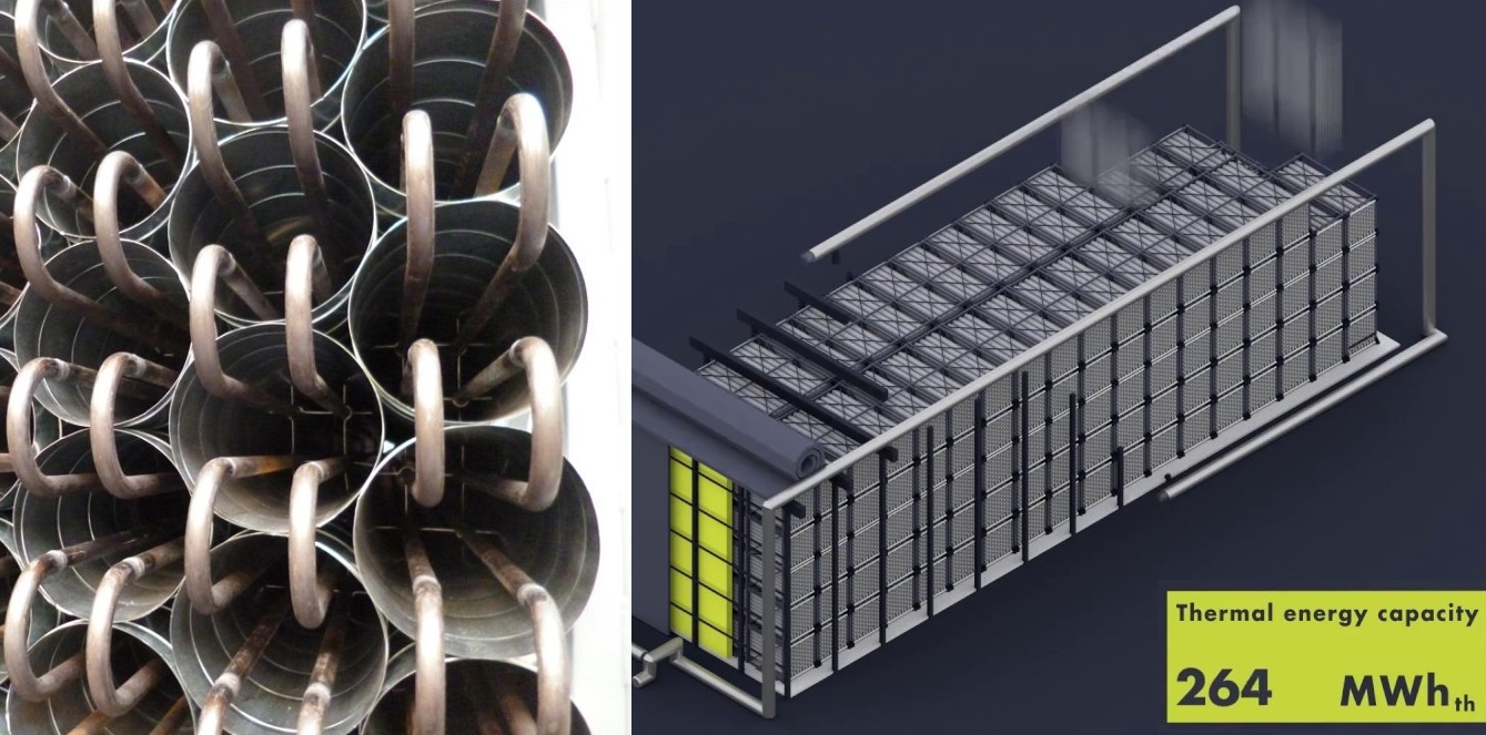 View into EnergyNest's heat battery