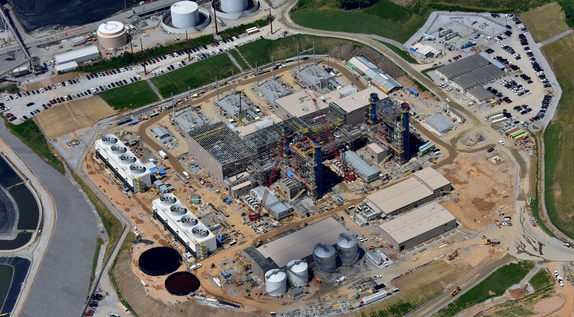 Aerial view of Duke's new Asheville CCGT in Aden