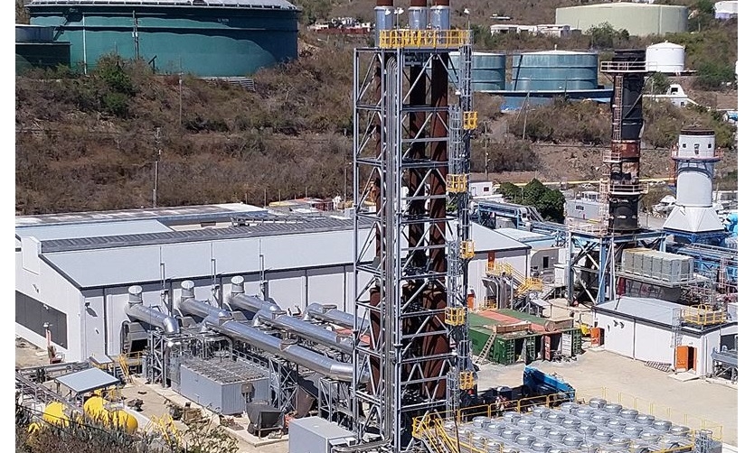 View of WAPA’s Randolph Harley power plant site, where the hybrid unit and storage will be installed